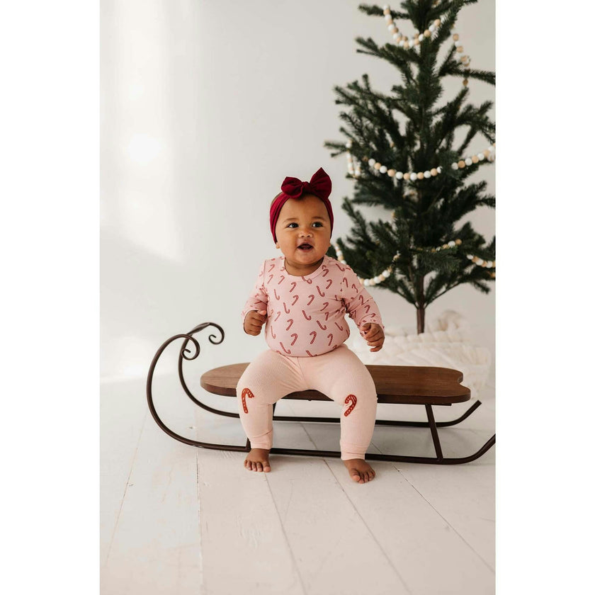 Baby Girl Patch Ribbed Leggings
