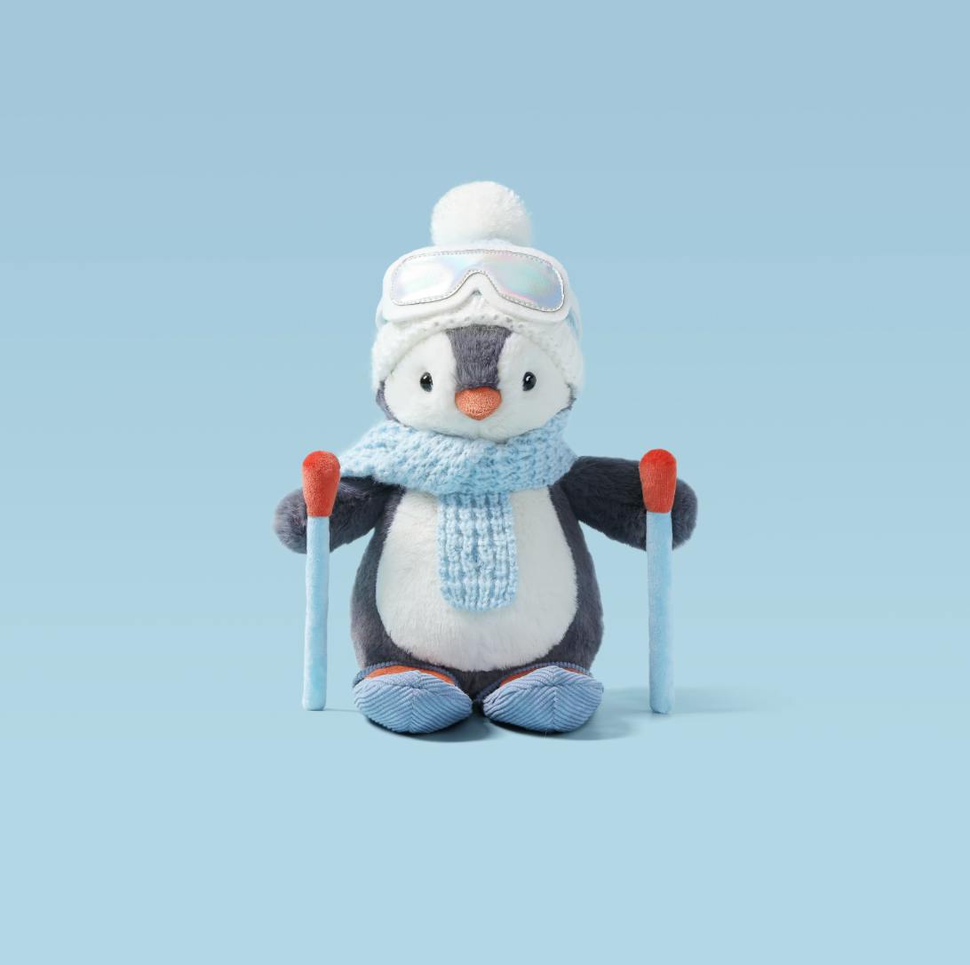 McHugs Skiing Glacier Penguin Winter Weighted Plush 25cm