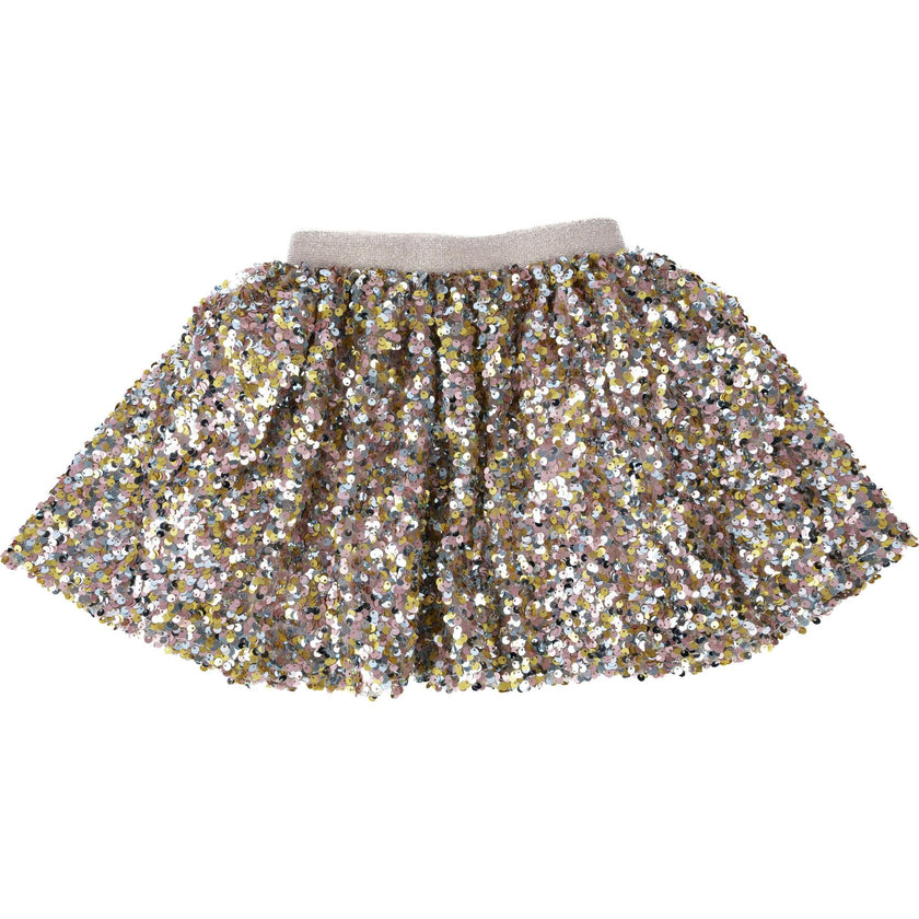Sequins Skirt with Elastic Waistband