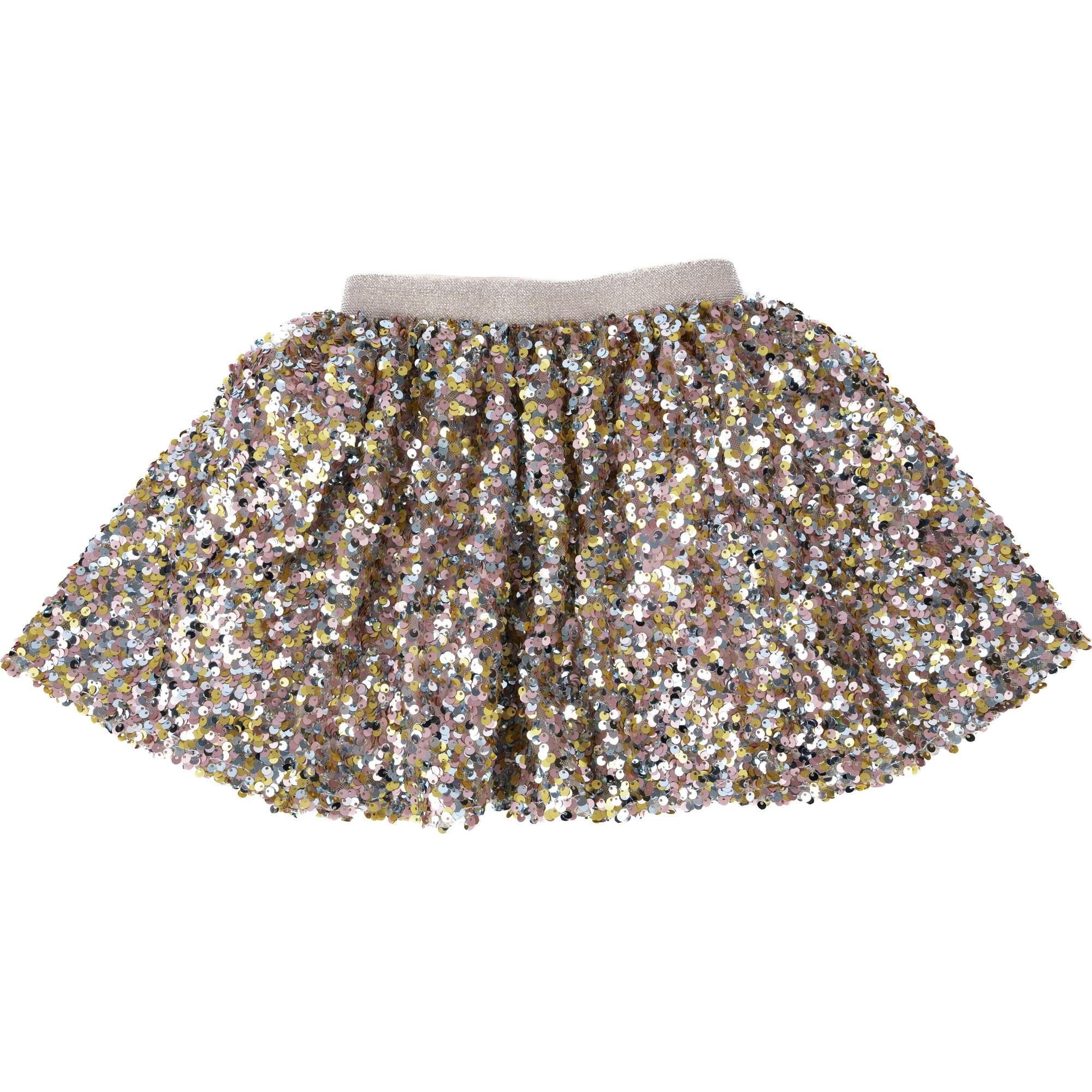 Sequins Skirt with Elastic Waistband