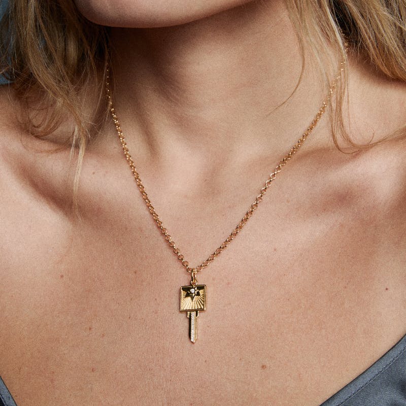 Compass Key Necklace