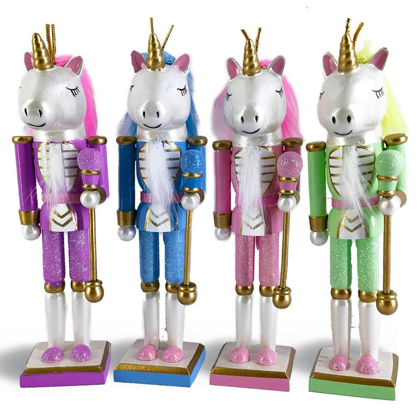 Unicorn Ornaments Bright Set of 4