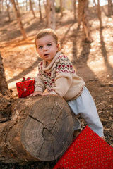 Intarsia Sweater in Ecru
