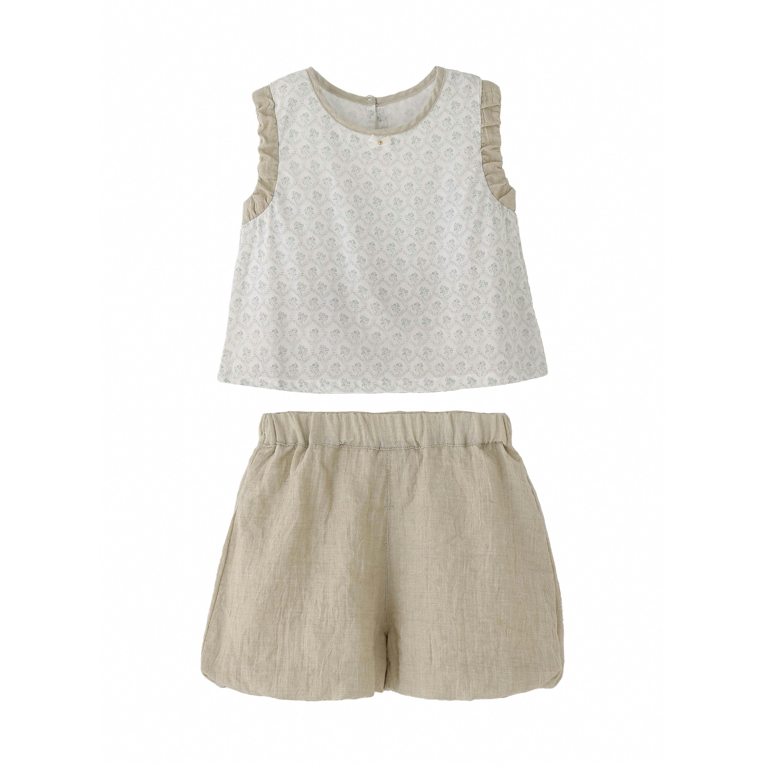 Beige Ruffle Set