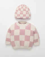 Boxy Sweater • Checkers Fuzzy