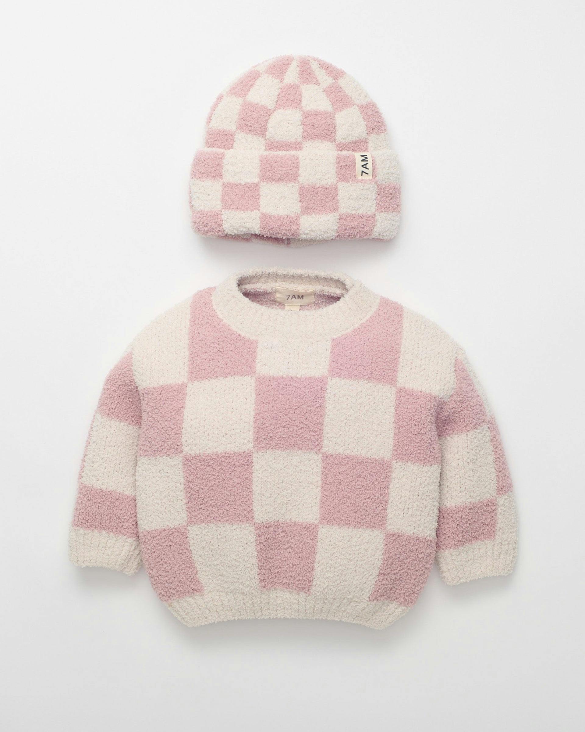 Boxy Sweater • Checkers Fuzzy