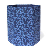 Recycled Cotton Storage/Waste Basket Blue Interlocking Circles Arcadia Home