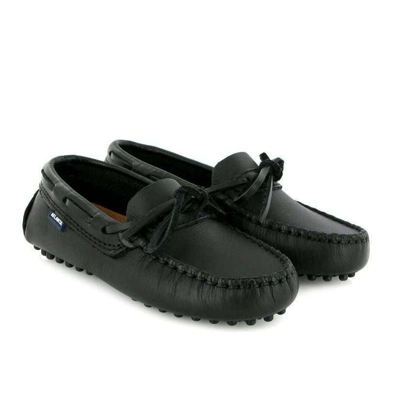 Smooth Leather Laces Drivers, Black