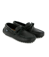 Smooth Leather Laces Drivers, Black