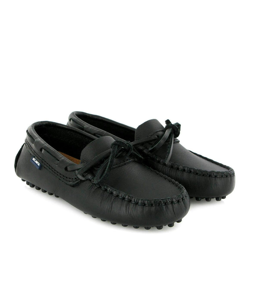 Smooth Leather Laces Drivers, Black