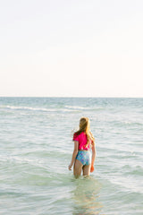 Clare Preteen Swim Rashguard in A Bright Side