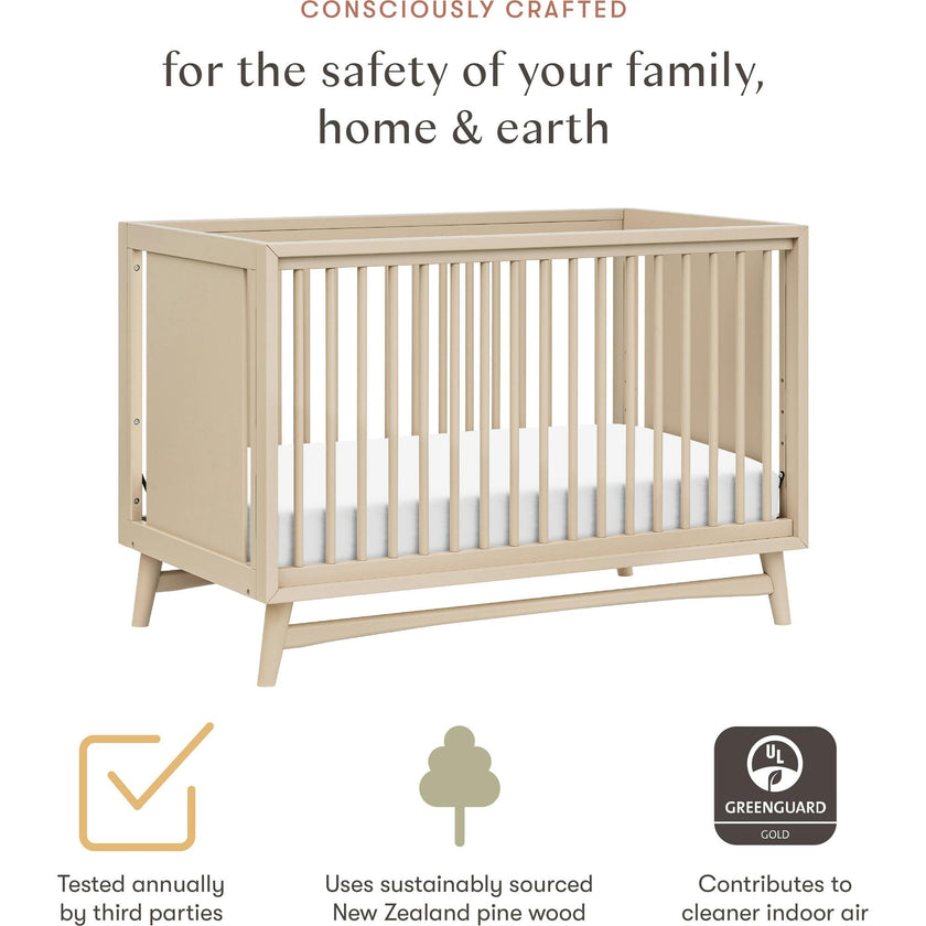 Peggy 3-In-1 Convertible Crib With Toddler Bed Conversion Kit