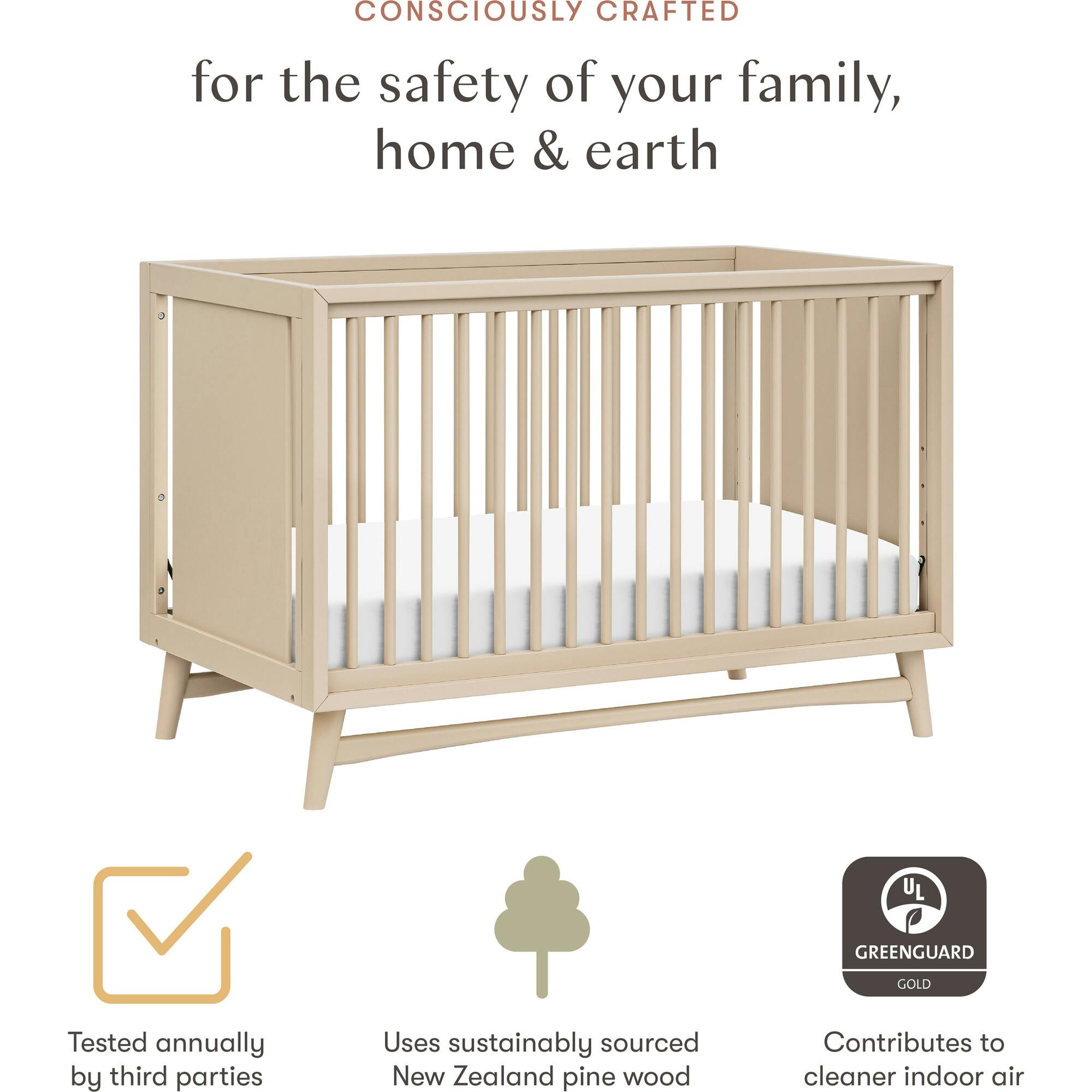 Peggy 3-In-1 Convertible Crib With Toddler Bed Conversion Kit