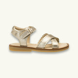 Bloom Sandal | Gold Leather