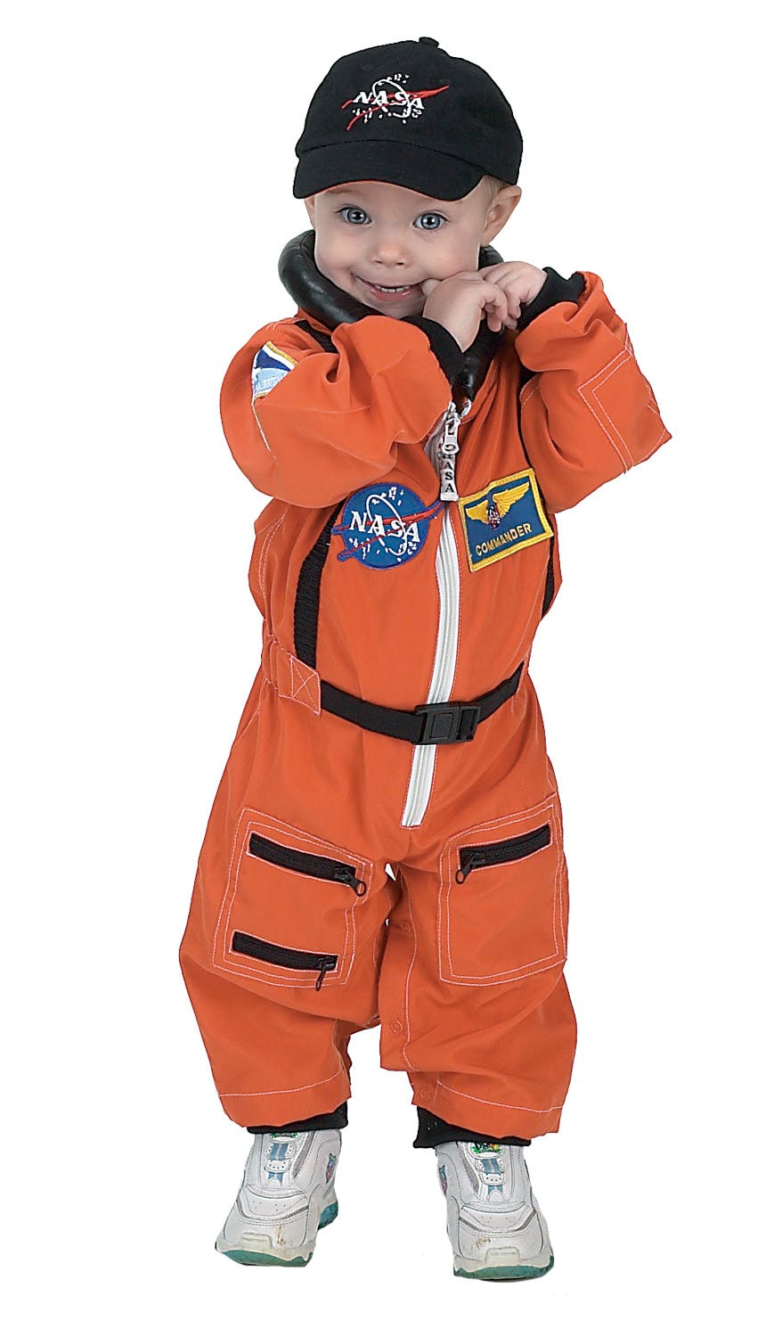 Jr. Astronaut Suit with Embroidered Cap, Orange