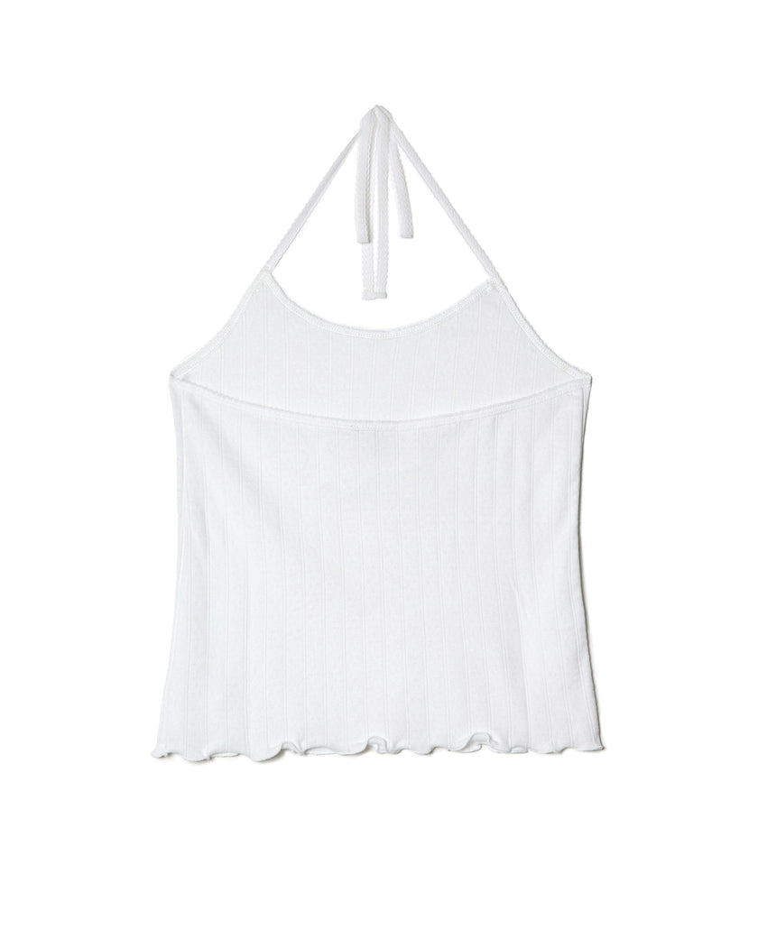 Pointelle Halter Top