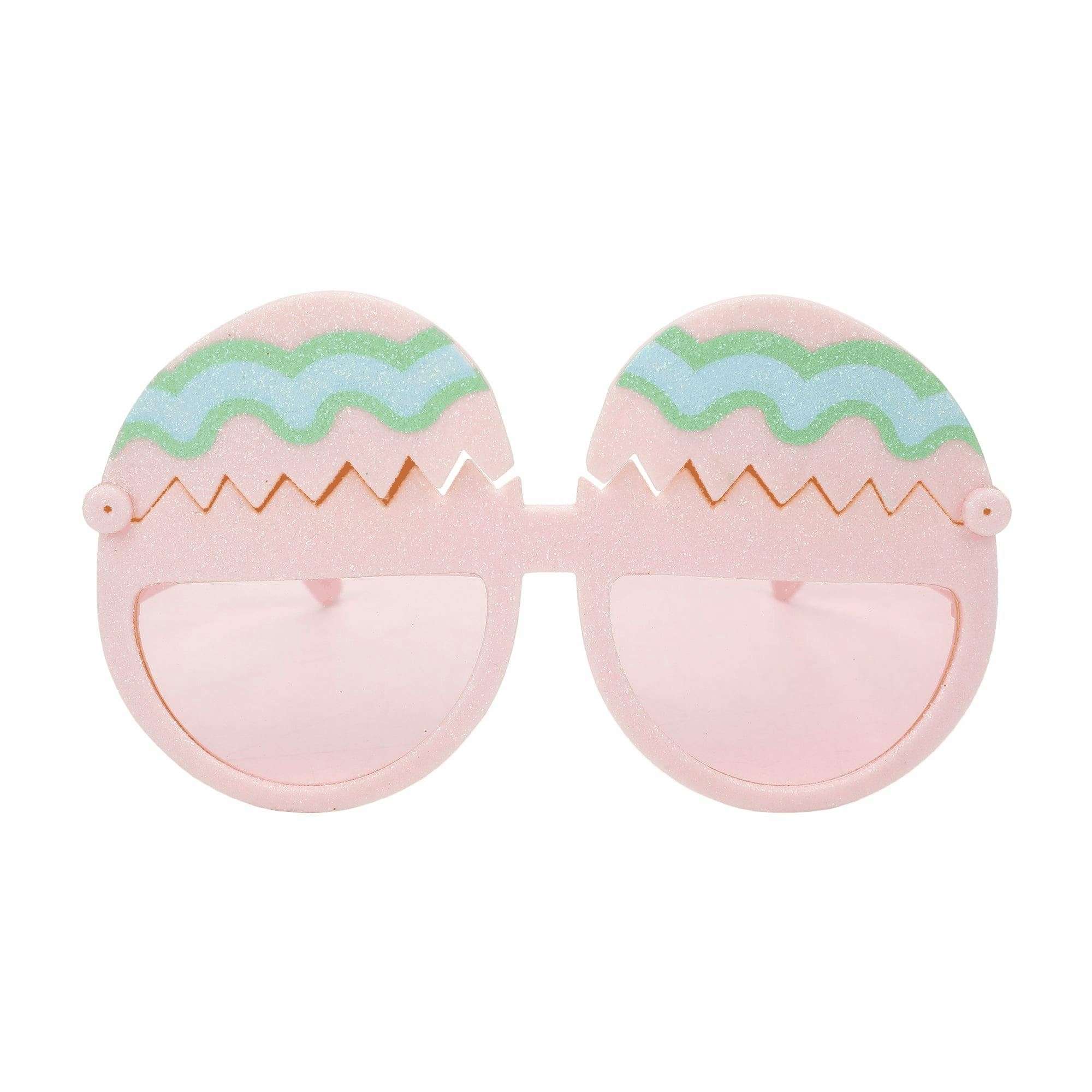 Packed Party Peek-a-Boo Chick Novelty Glasses - Pink Frames with Glitter Chick and Pastel Egg Details, Pink Lenses, and Peep This Gold Text, 5.9x3.5 Inch