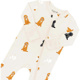 Zippered Romper, Cream