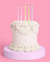Pastel Glitter Candles - 10 glitter candles