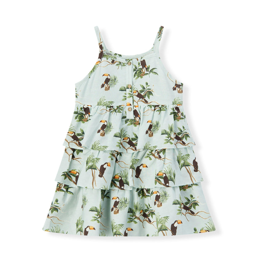 Blue Sky Linen Tiered Dress