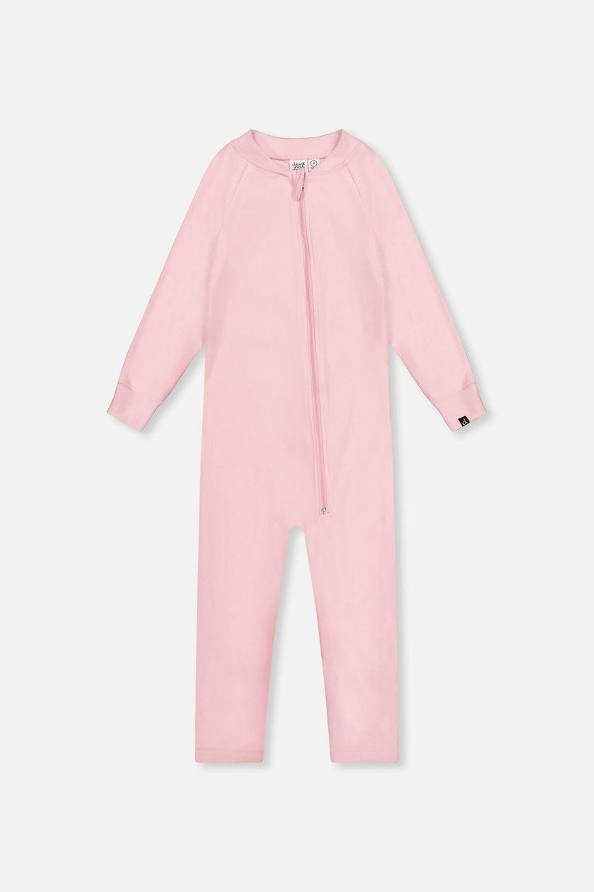 Baby One Piece Thermal Underwear Pale Pink