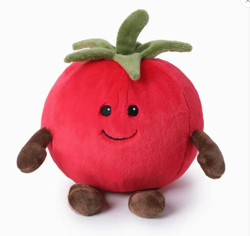 McHugs Shy Tomato Fruit Weighted Plush Animal 18cm