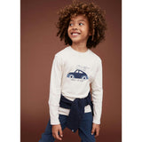Long Sleeve Embroidered Car T-shirt