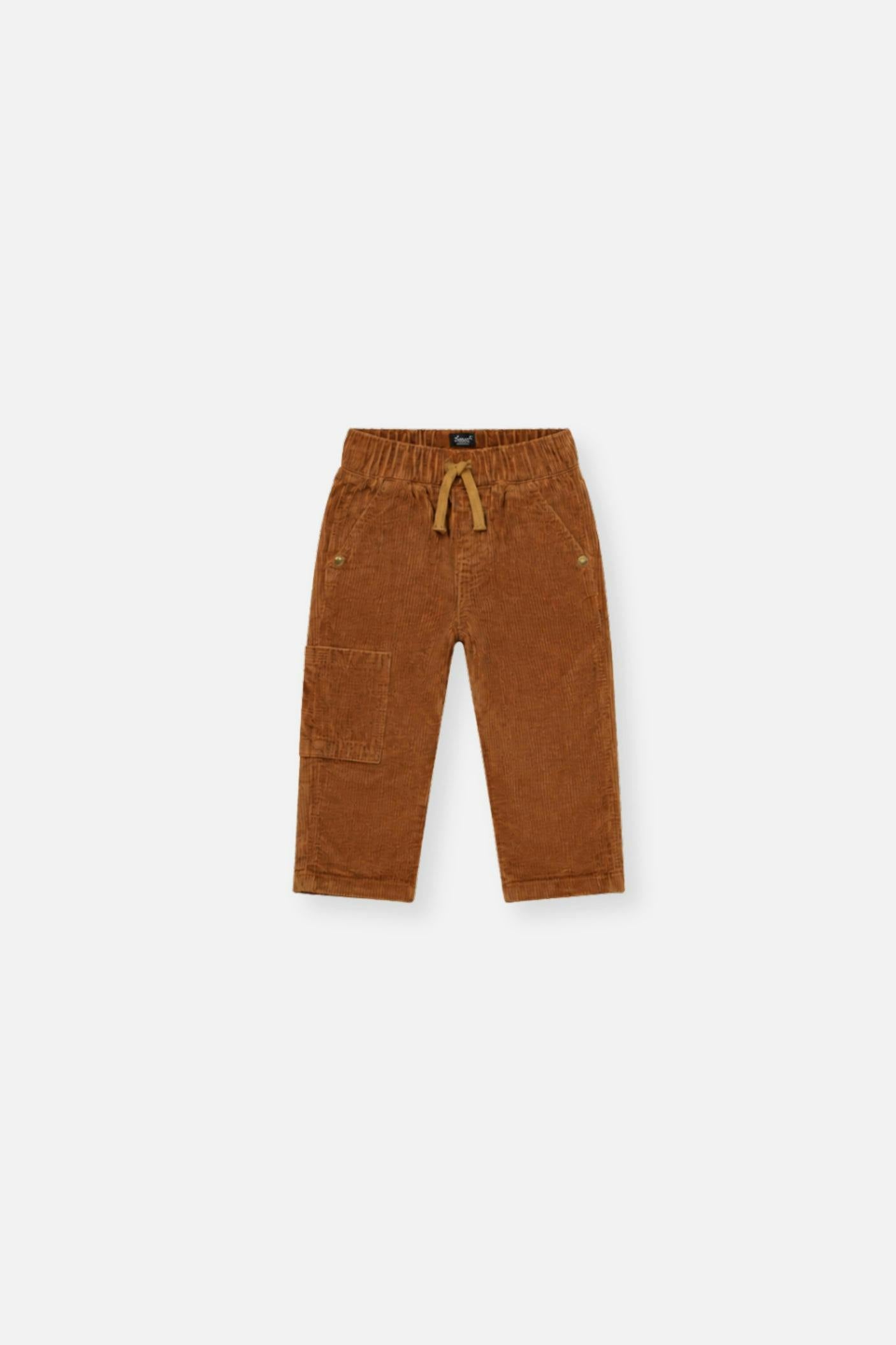 Baby Stretch Corduroy Pants with Cargo Pocket Brown Sugar