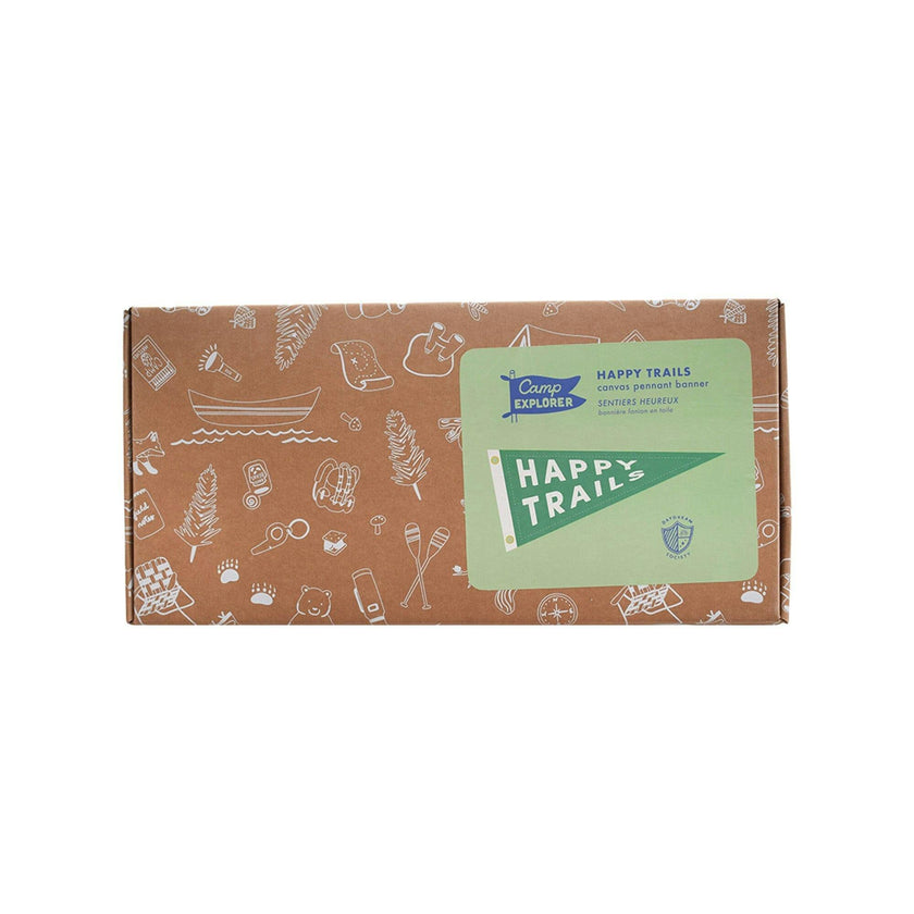 Camp Explorer Happy Trails Canvas Pennant