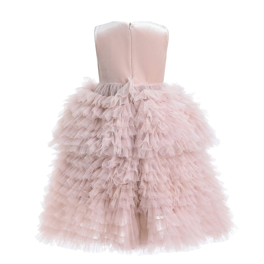 Pink Sparkle Tiered Tulle Dress
