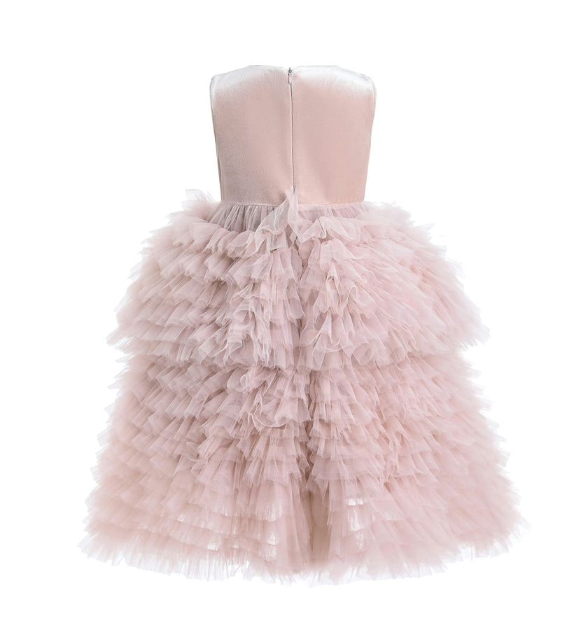 Pink Sparkle Tiered Tulle Dress
