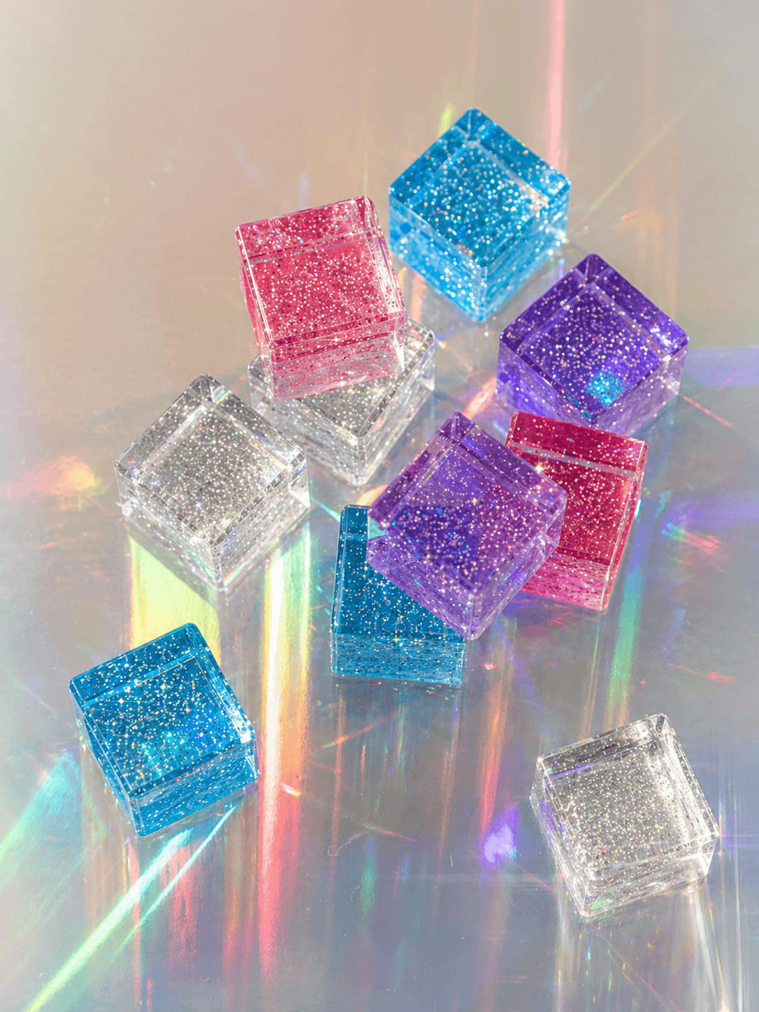 Cosmic Glitter Cubes