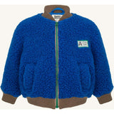 children's merino wool bomber jacket - cobalt