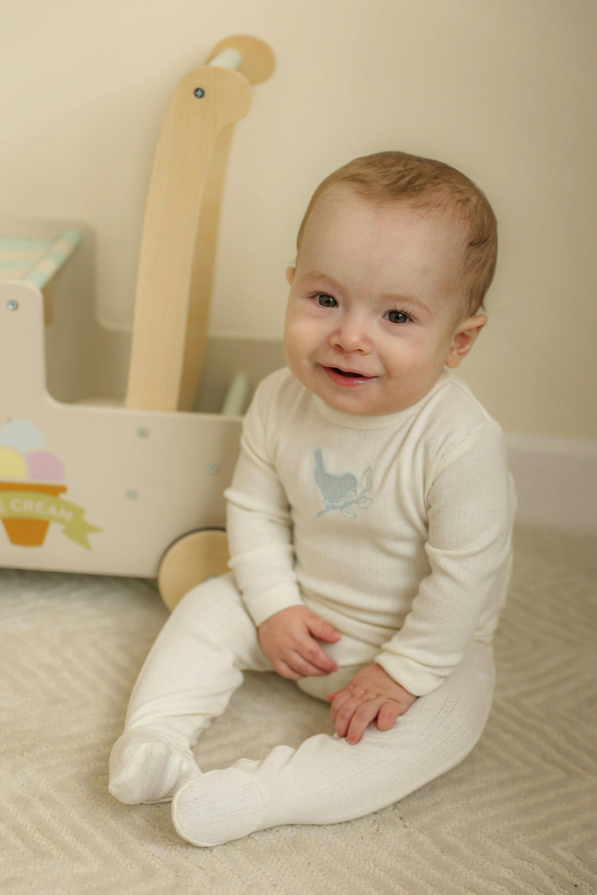 Bird Pointelle Onesie
