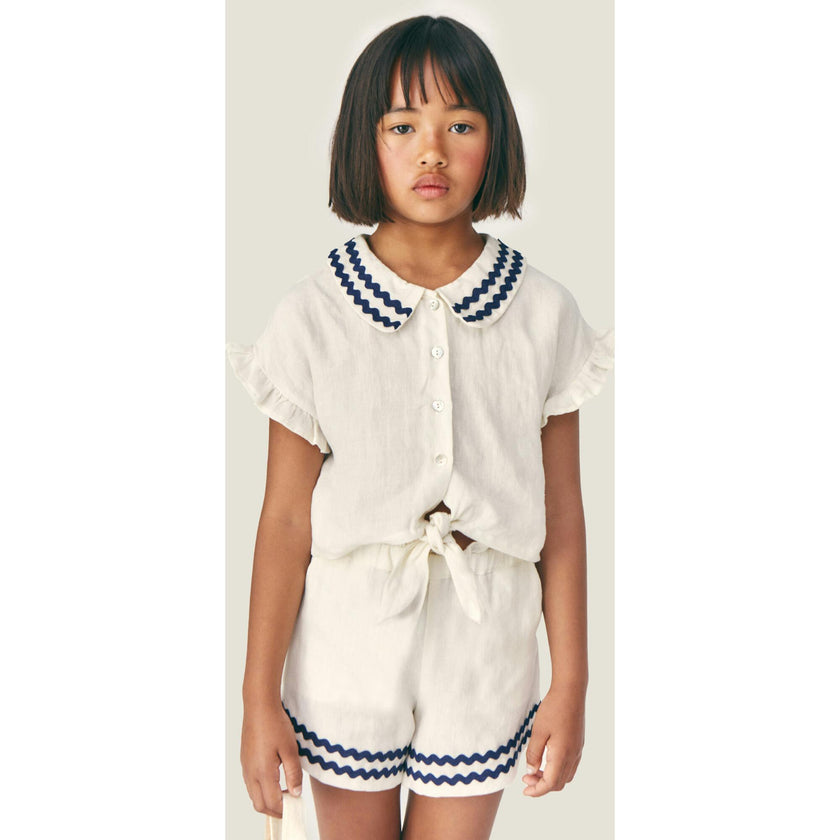 Mipounet SS26 Isaline Linen, Short Ecru