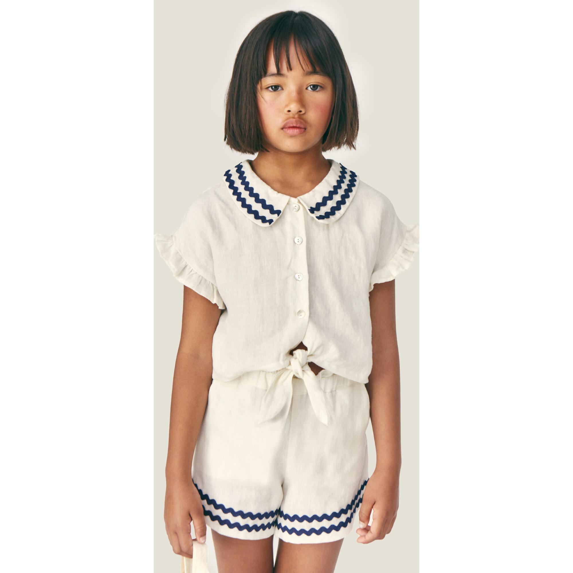 Mipounet SS26 Isaline Linen, Short Ecru