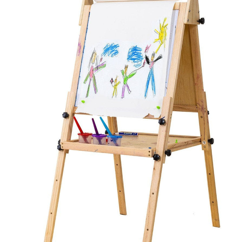 Foldable Kids Easel – 3 Adjustable Heights, Art Station for Drawing & Painting