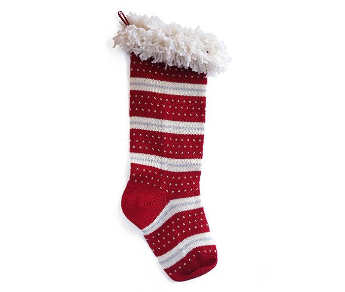 Santa Dot Stripe Stocking