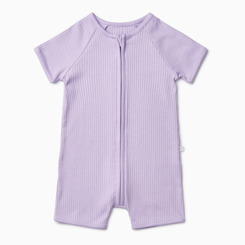 Ribbed Zip Summer Pajamas