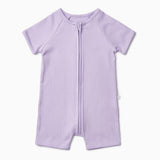 Ribbed Zip Summer Pajamas