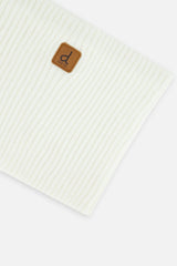Baby Ribbed Knit Neckwarmer Off-White