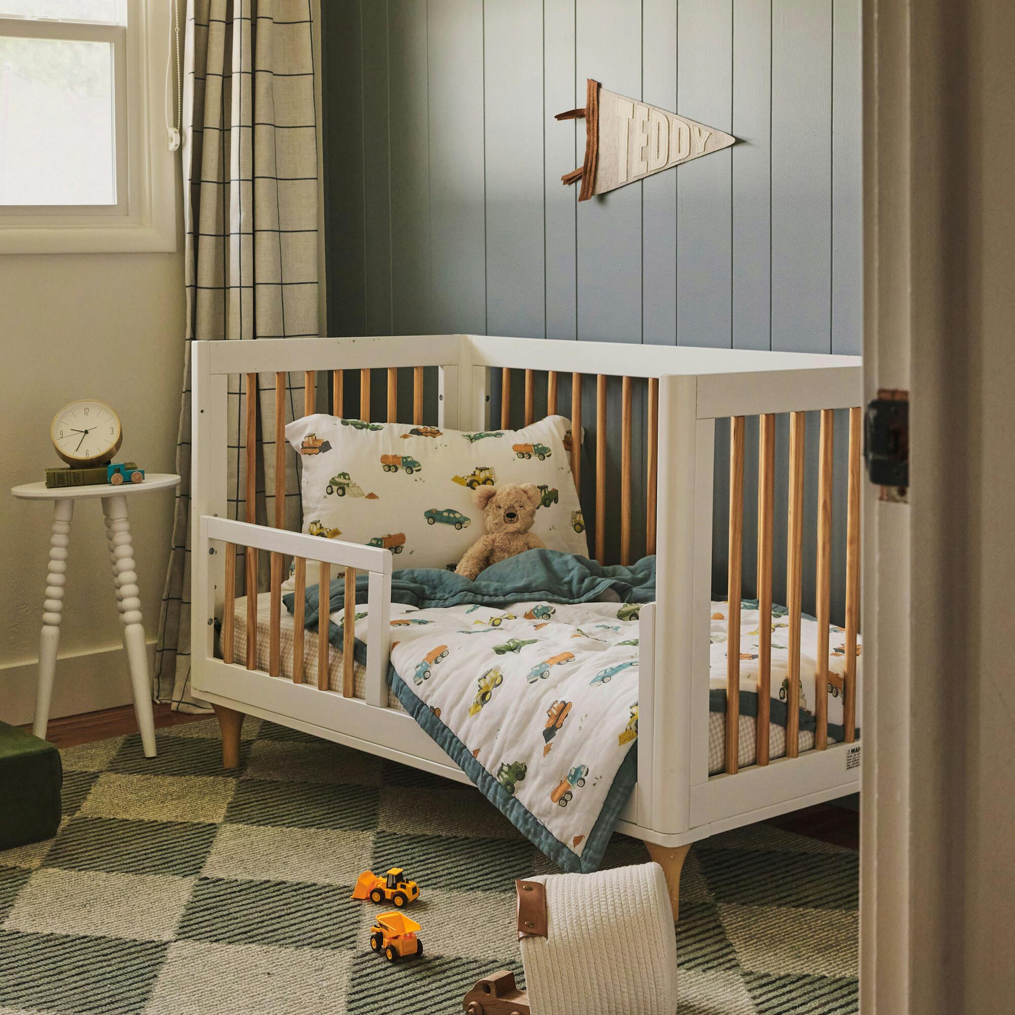 Cotton Muslin Toddler Bedding 3 Piece Set - Work Trucks