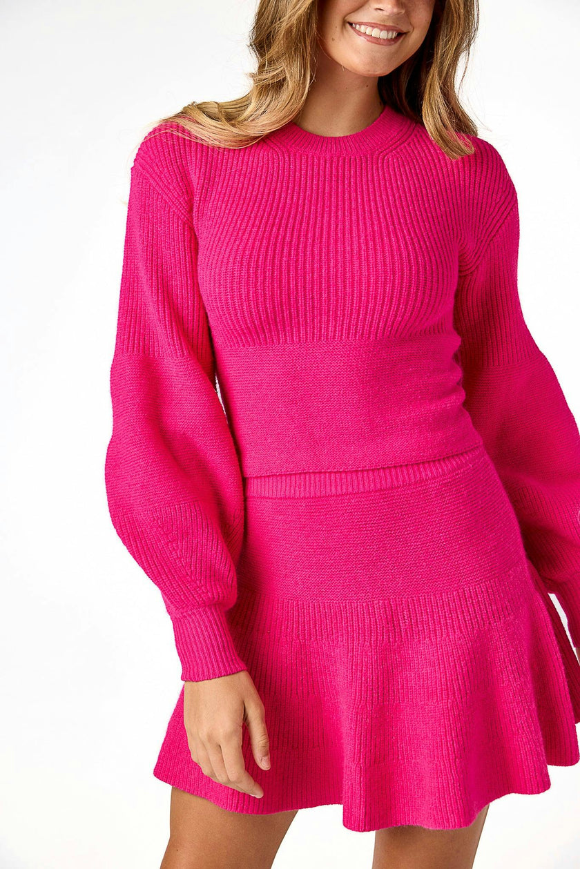 Ellody Knit Skirt Fuchsia