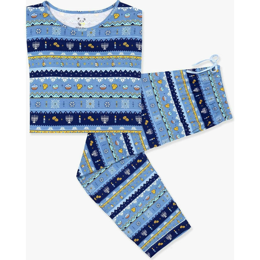 Hanukkah Fair Isle Bamboo Men's Pajama Set