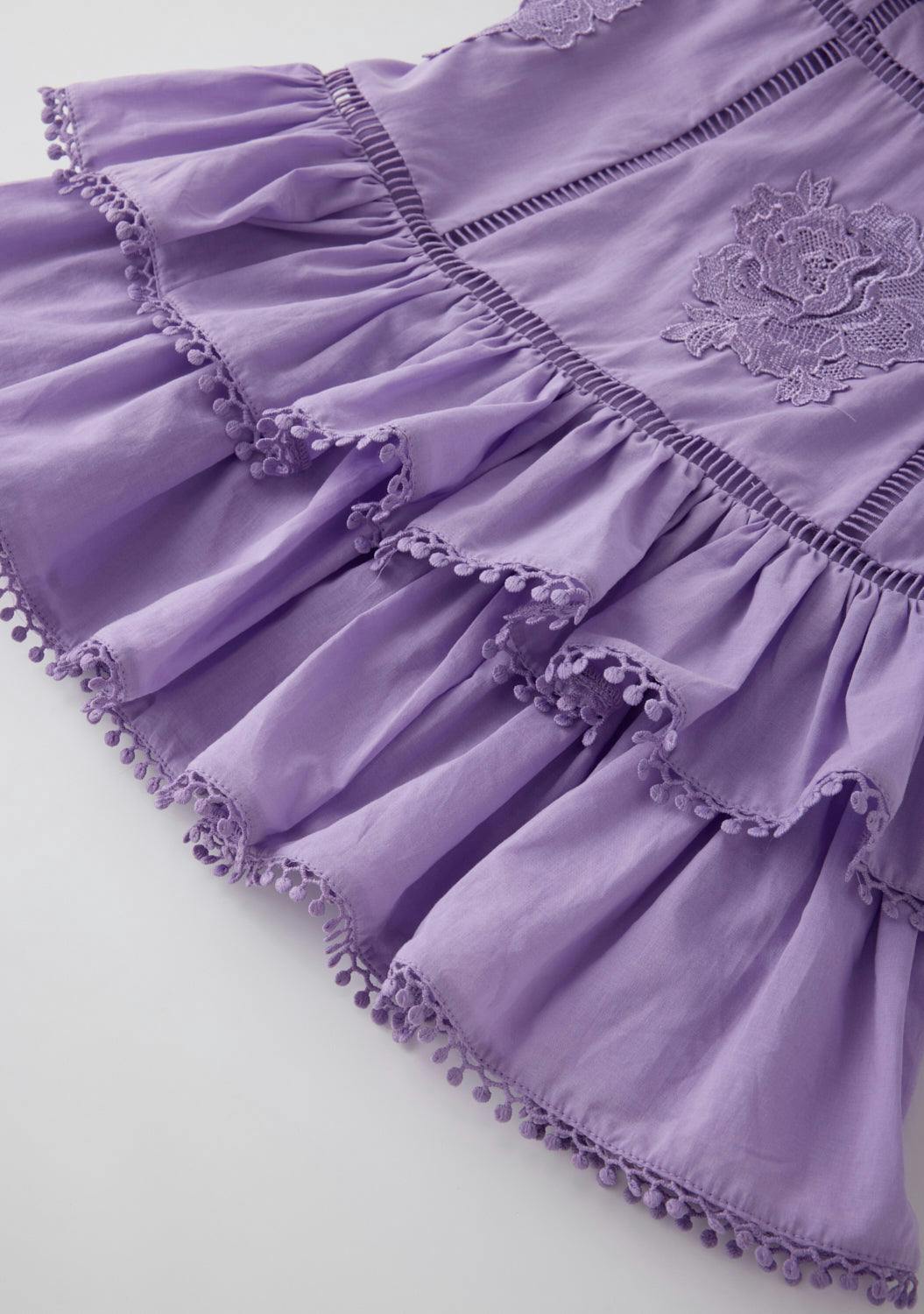 Carloyn Frill Cotton Mini Dress