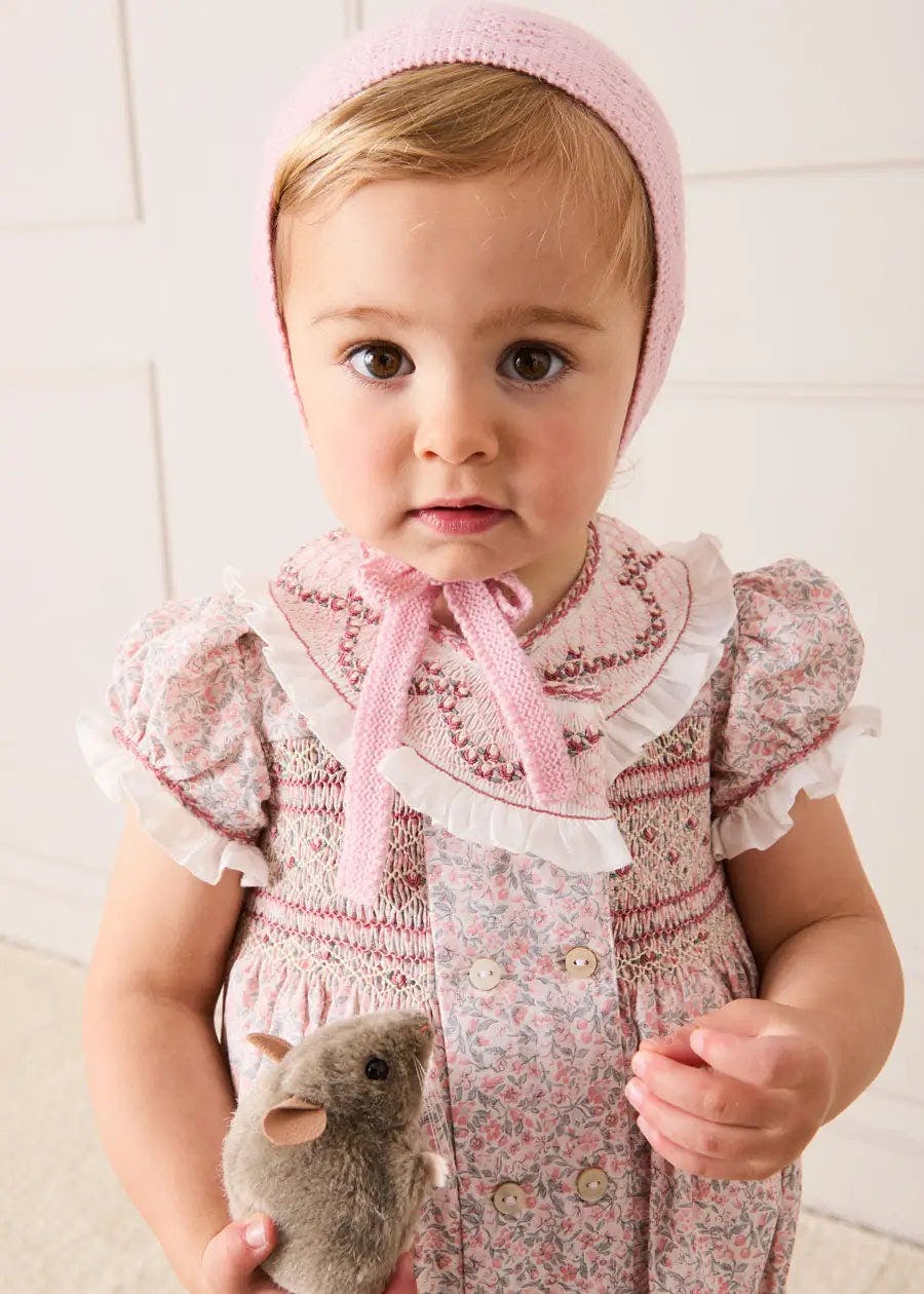 Openwork Bonnet in Pink (S-L)