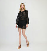 The Enella Tunic - Black Broderie