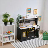 Teamson Kids Little Chef St. Louis 2-Pcs Wooden Play Kitchen with 15 Accessories