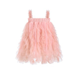 Pink Sleeveless Ruffle Layered Dress