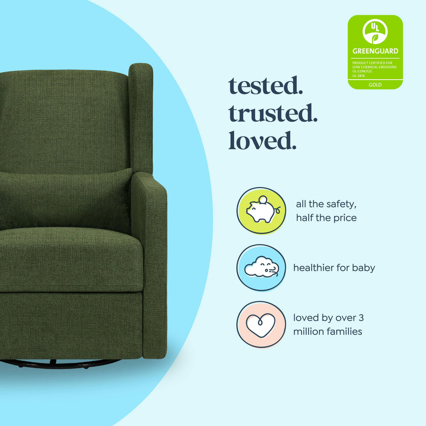 Carter's Arlo Recliner and Swivel Glider | Water Repellent & Stain Resistant Fabric